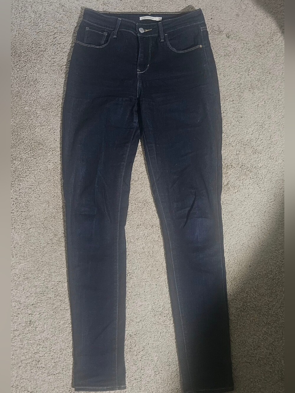 High-Rise Skinny Jeans in Dark Indigo